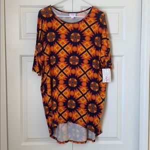 NWT ♦️ LuLaRoe Irma ♦ Orange Tunic Geometric Small